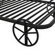 preview thumbnail 18 of 21, Twin Size Metal Car Bed with Four Wheels, Guardrails and X-Shaped Frame Shelf