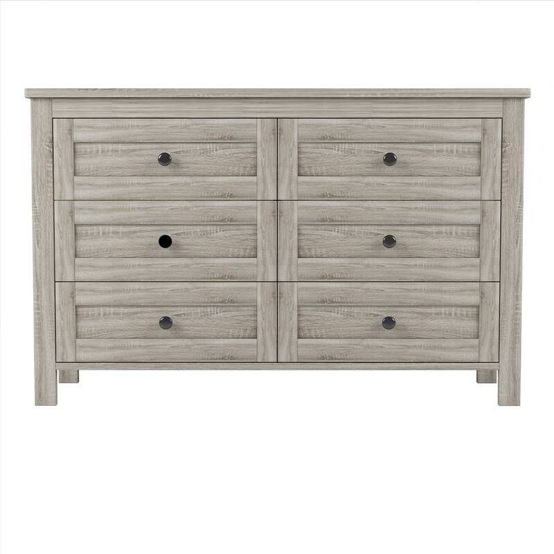 Farmhouse Style Wooden Dresser with 6 Drawer