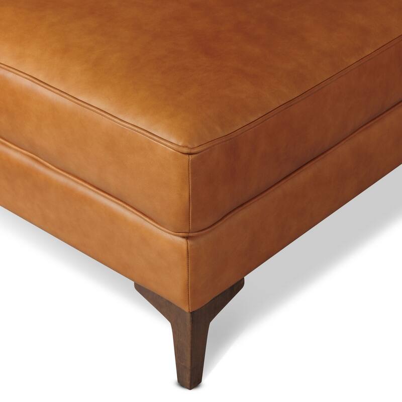 Poly & Bark Essex Genuine Italian Leather Rectangular Ottoman