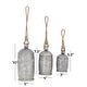 preview thumbnail 40 of 77, Gold, Gray, Bronze, Black or Red Metal Tibetan Inspired Decorative Cow Bells with Jute Hanging Rope (Set of 3)