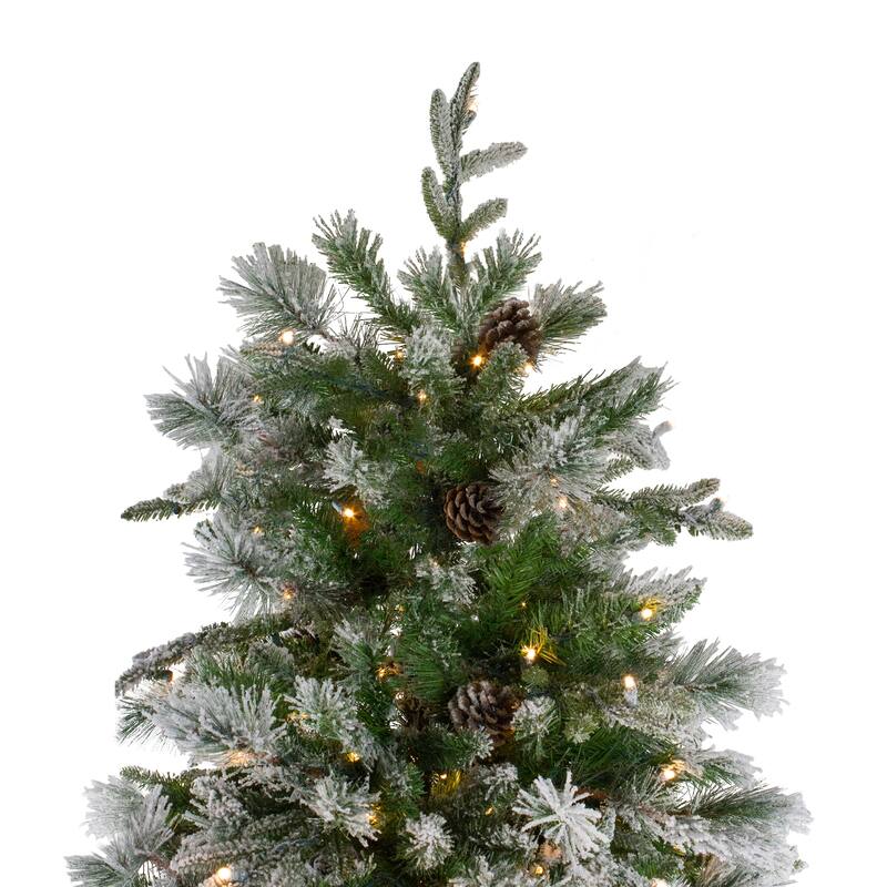 6.5' LED Full Mixed Rosemary Angel Pine Artificial Tree Clear Lights - 6.5 Foot