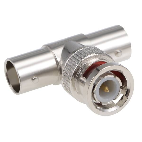 Bnc Male To Bnc Female 3 Way T Shape Adapter Rf Coaxial Cable Connector Bnc 1 Male To 2 Female 1pcs Overstock 25415213