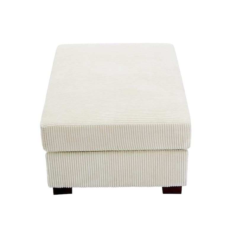 Modern Oversized striped Corduroy Ottoman
