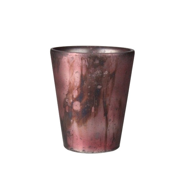 4" Mauve Purple Antique Glass Christmas Tea Light or Votive Candle Holder. Opens flyout.