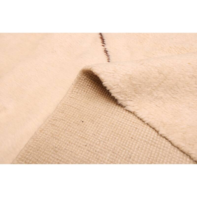 ECARPETGALLERY Hand-knotted Pak Finest Marrakesh Cream Wool Rug - 6'10 x 9'10