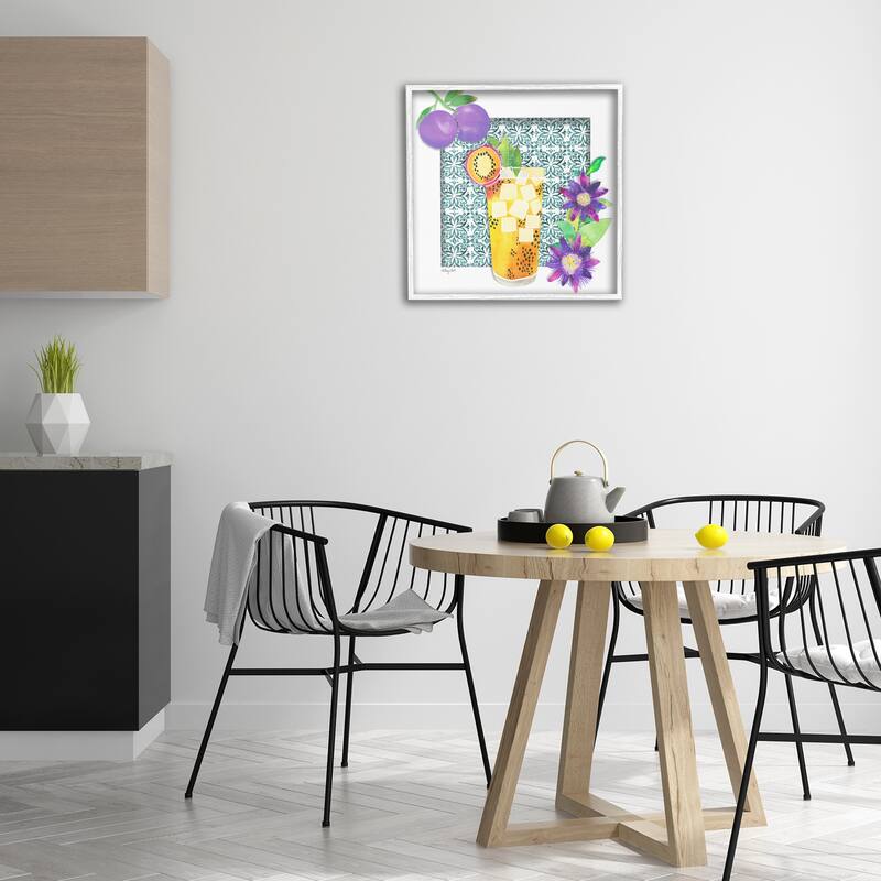 Stupell Passion Fruit Cocktail Framed Giclee Art Design By Hillary Holt