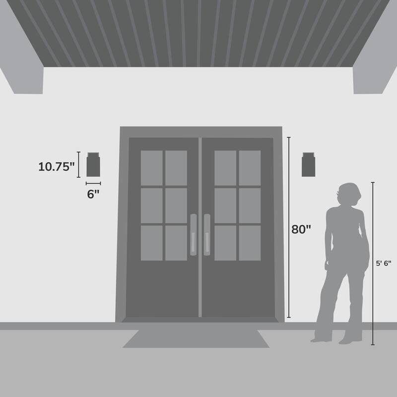 Hunter Kennicott Black Outdoor WeatherMax 11-Inch Wall Light - Pront Porch, Patio, Garage - Extreme Weather Resistant!