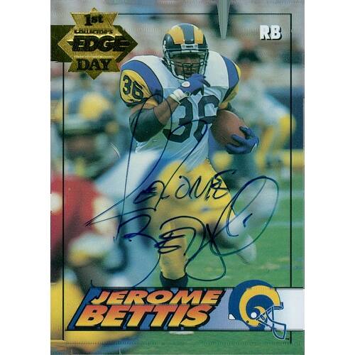 Shop Signed Bettis Jerome Los Angeles Rams 1994 Collectors Edge