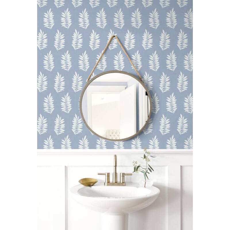 NextWall Pinnate Leaf Silhouette Peel and Stick Wallpaper - 20.9 in. W x 18 ft. L