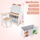 preview thumbnail 4 of 4, Wooden Kids Art Easel Double-Sided Toddler Table & Chair Set