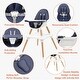 preview thumbnail 5 of 9, Childrens High Dining Chair Detachable Two-In-One Table And Chair Navy Blue - 24.61"L x 24.41"W x 39.76"H