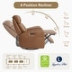preview thumbnail 14 of 28, Kinsley Triple Motor Leather Power Swivel Recliner with Adjustable Lumbar