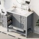 preview thumbnail 3 of 28, 36" Bathroom Vanity with Sink Combo, One Cabinet and Three Drawers, Solid Wood and MDF Board