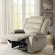 preview thumbnail 69 of 101, Overstuffed Cotton Corduroy Manual Pushback Recliner with Wide Armrest