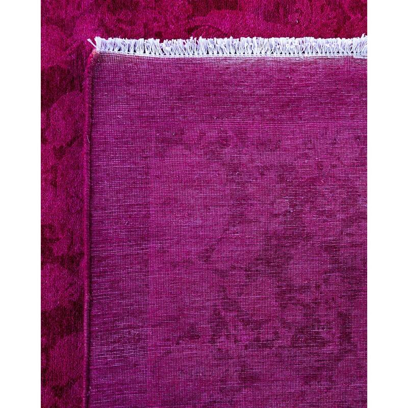 Overdyed, One-of-a-Kind Hand-Knotted Area Rug - Pink - 9' 2" x 12' 2"