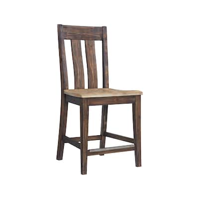 Transitions Counter Stool, Barstool w/Wood Seat (Set of 2)