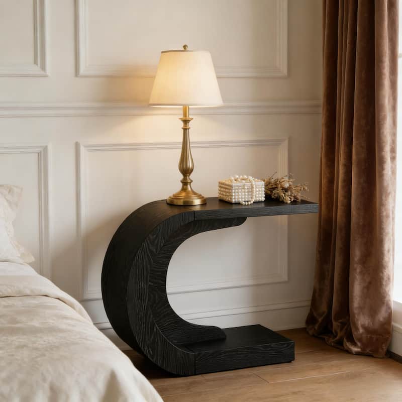 Contemporary Hallway Table, Modern Console Table, C-Shaped Coffee Table