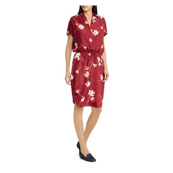 ralph lauren burgundy dress