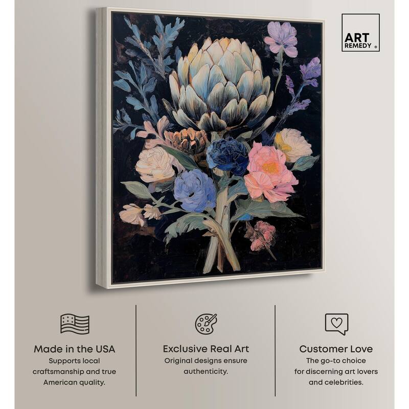 Moody Artichoke I Canvas by Art Remedy