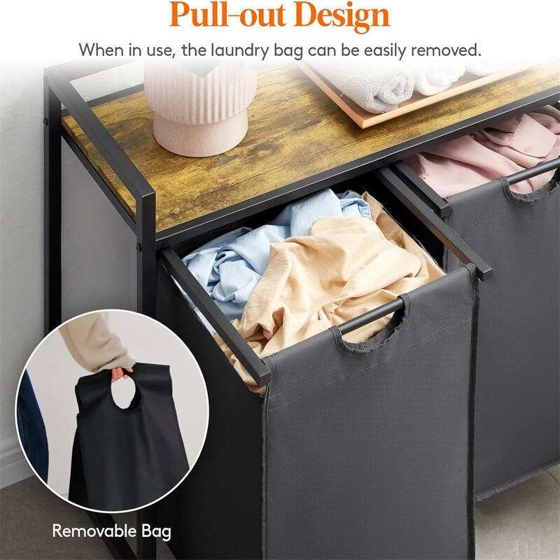 Laundry Hamper 4 Section - 28.74"L x 12.99"W x 36.22"H