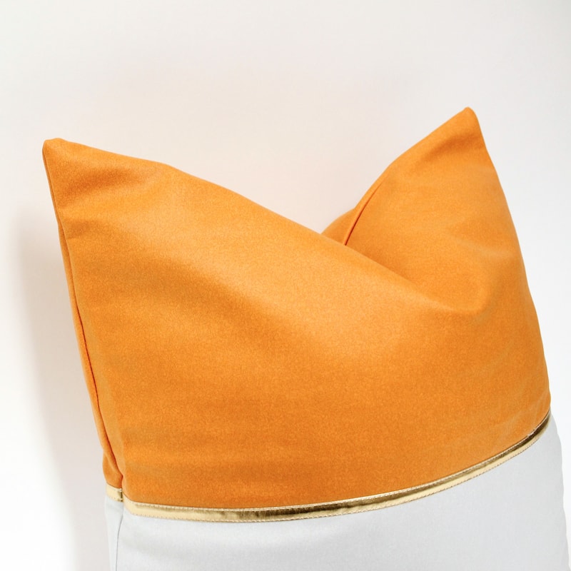 Glow's Avenue Square Two-Tone Faux Leather Throw Pillow Cover Set of 2