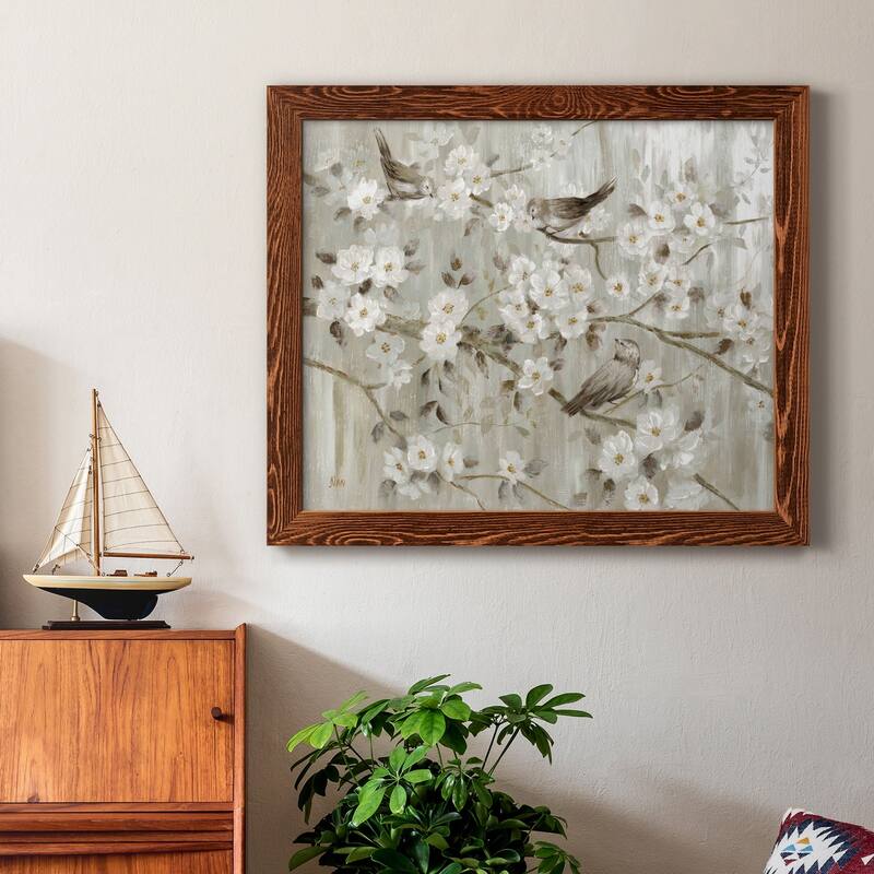 Neutral Spring Birds-Premium Framed Canvas - Ready to Hang