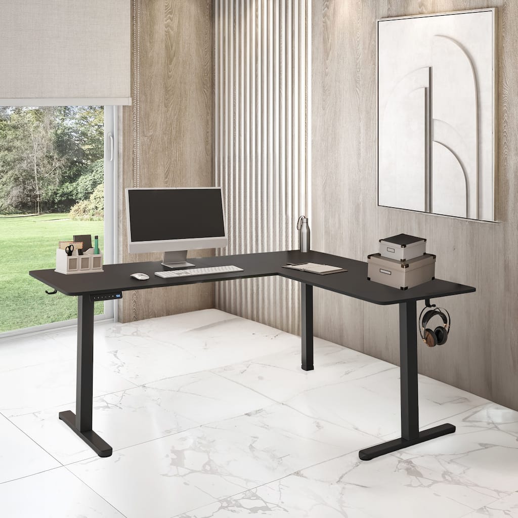 Modern Designs L-Shaped Electric Adjustable Height Standing Desk