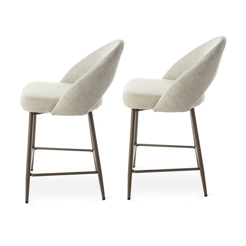 Glitzhome Set of 2 41"H Modern Tapered Leg Counter or High Bar Stools