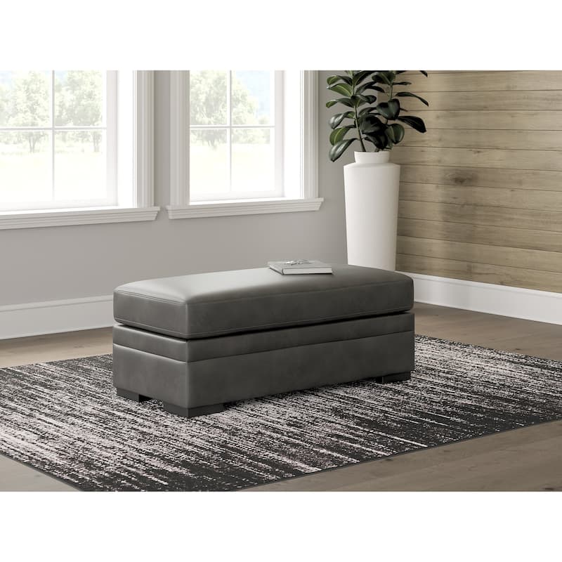 Signature Design by Ashley Dara Park Gray Oversized Accent Ottoman