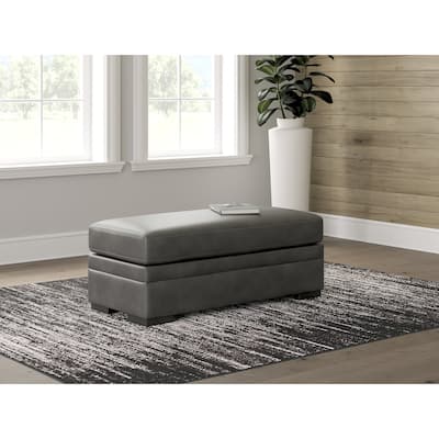Signature Design by Ashley Dara Park Gray Oversized Accent Ottoman