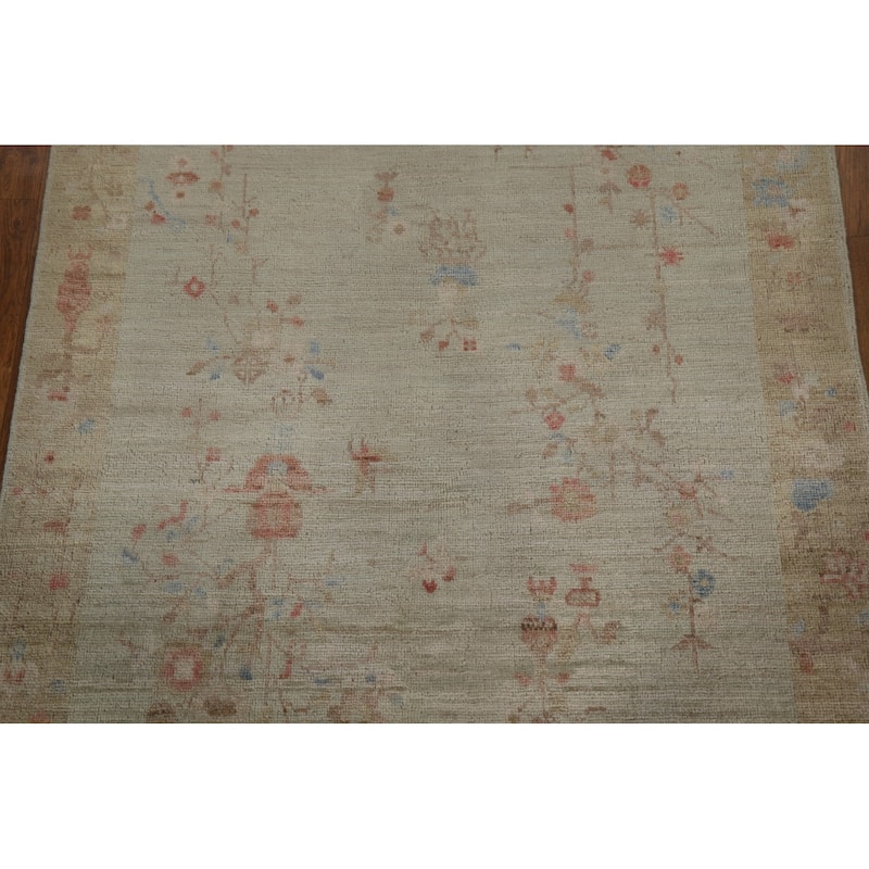 Muted Art Deco Oriental Home Decor Area Rug Hand-knotted Wool Carpet - 3'11" x 4'11"