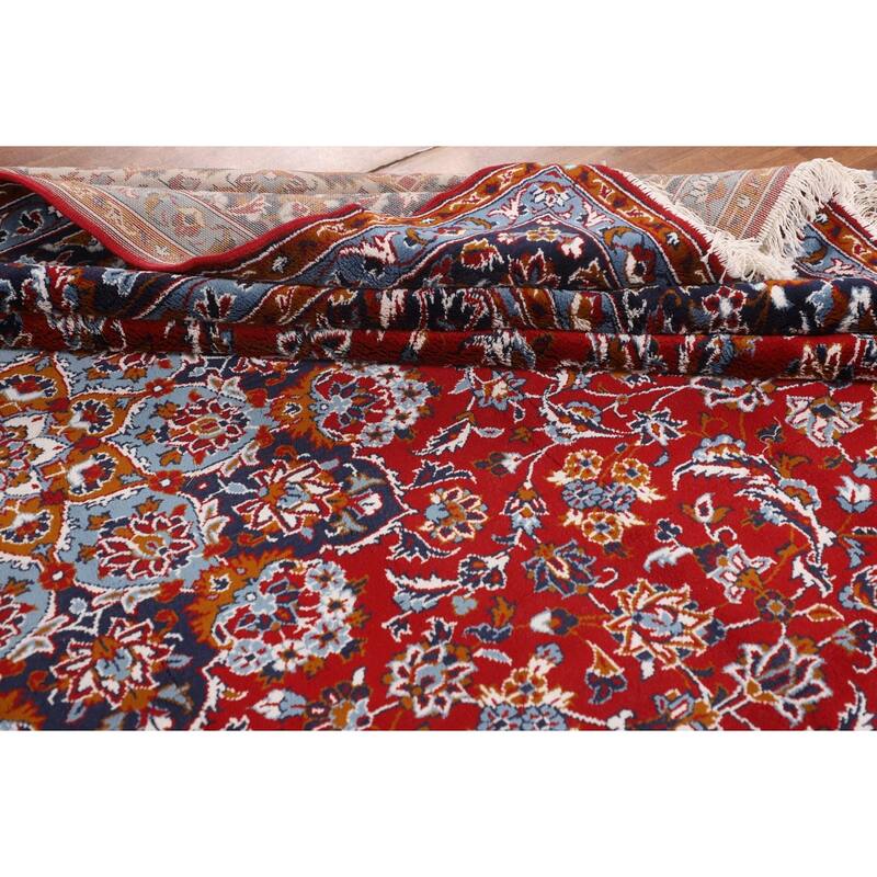 Traditional Red Kashan Turkish Area Rug Oriental Machine-Made Carpet - 9'9" x 12'11"