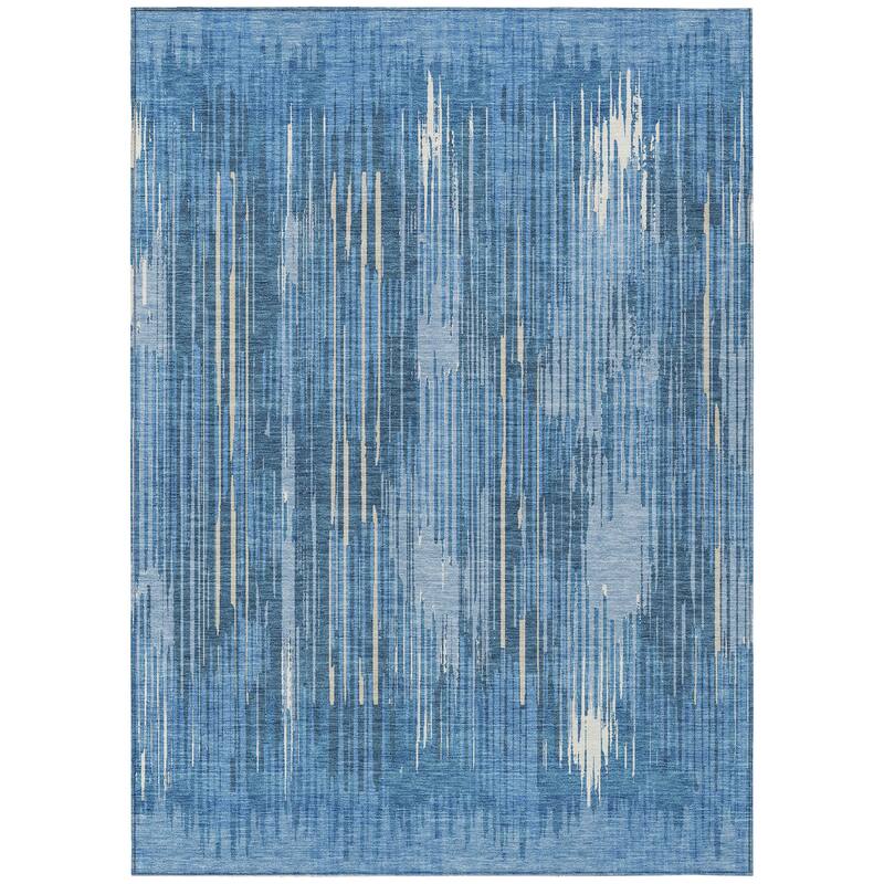 Machine Washable Indoor/ Outdoor Chantille Abstract Ombre Rug