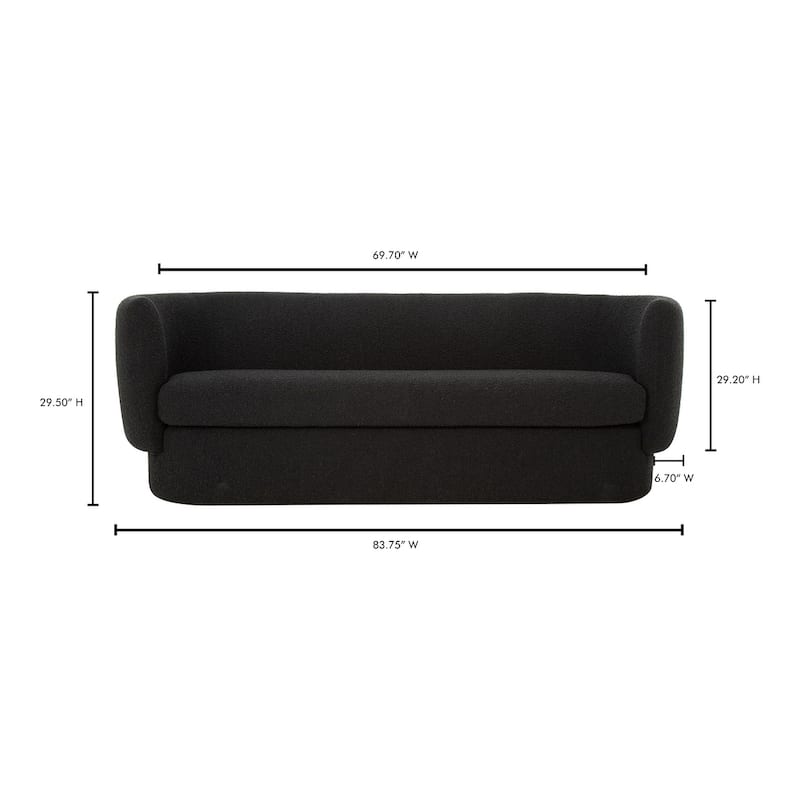 Aurelle Home Modern Fuzzy Upholstered Sofa
