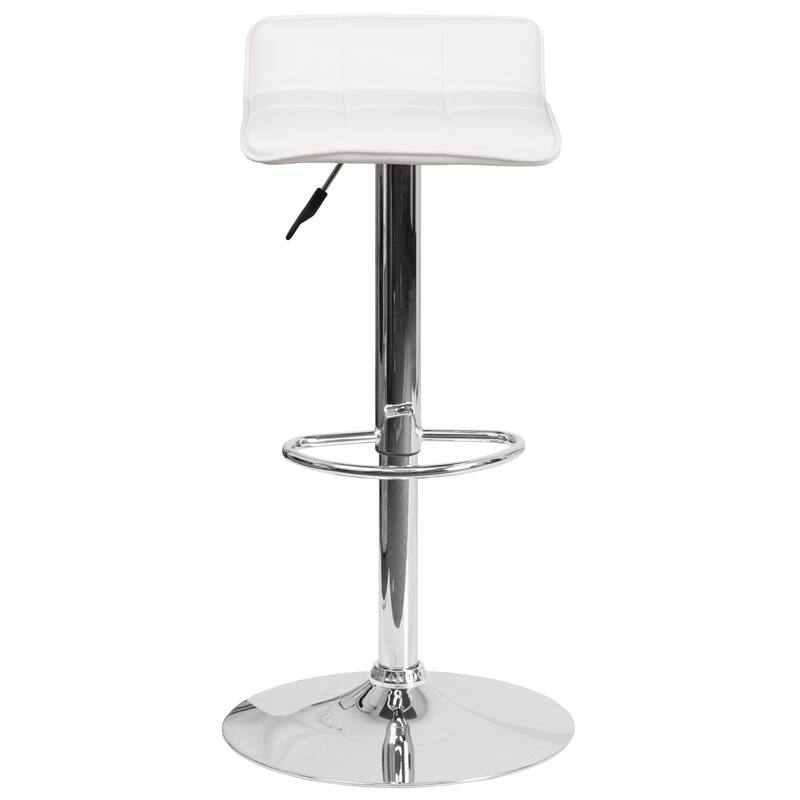 Contemporary Vinyl Adjustable Height Bar Stool - 34.5 to 43"