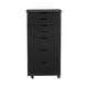 preview thumbnail 6 of 11, Bridgton Black Eight Drawer Rolling Storage Cart - 20.75"w x 15.38"d x 40.25"h