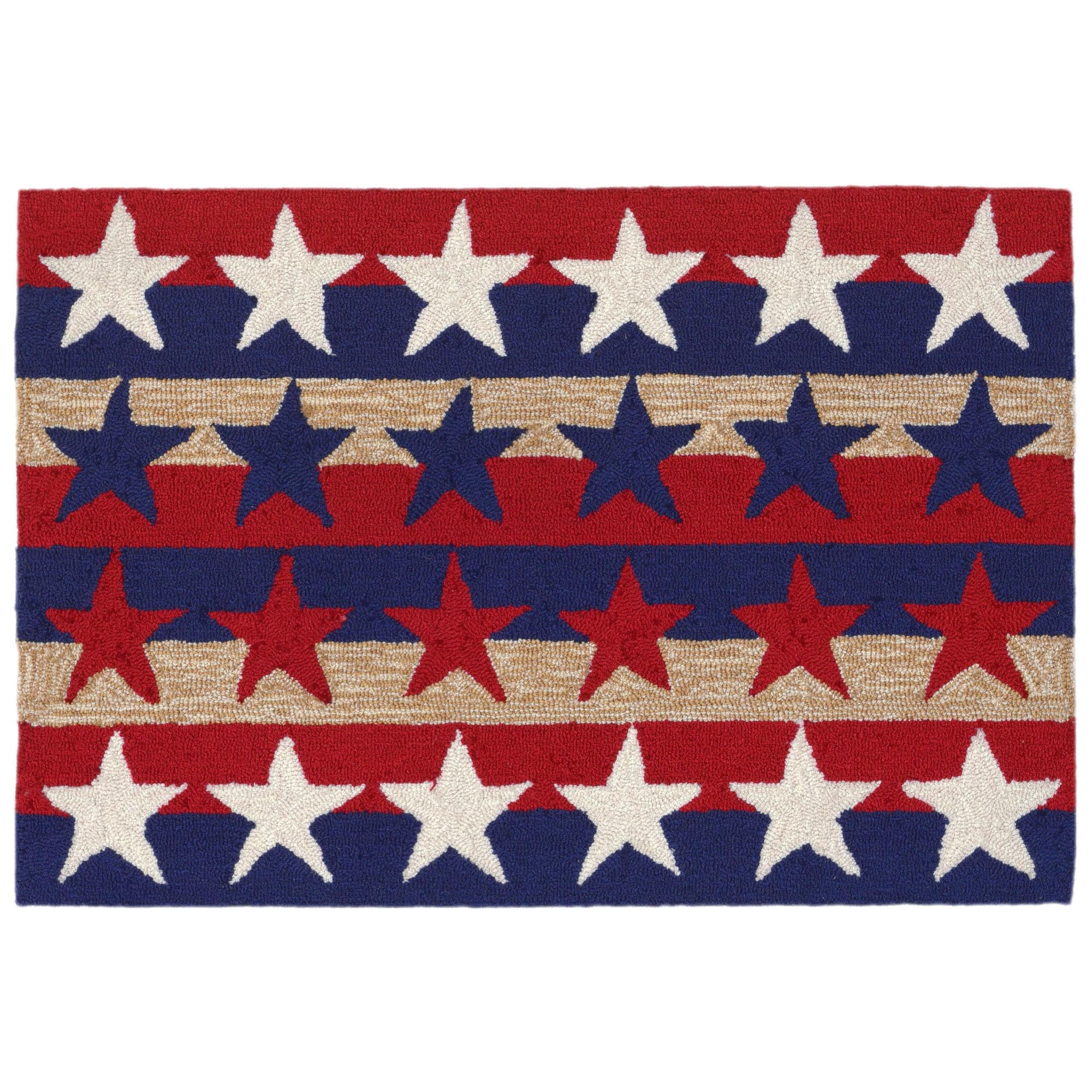 Lush Decor Frontporch Stars & Stripes Indoor/Outdoor Rug