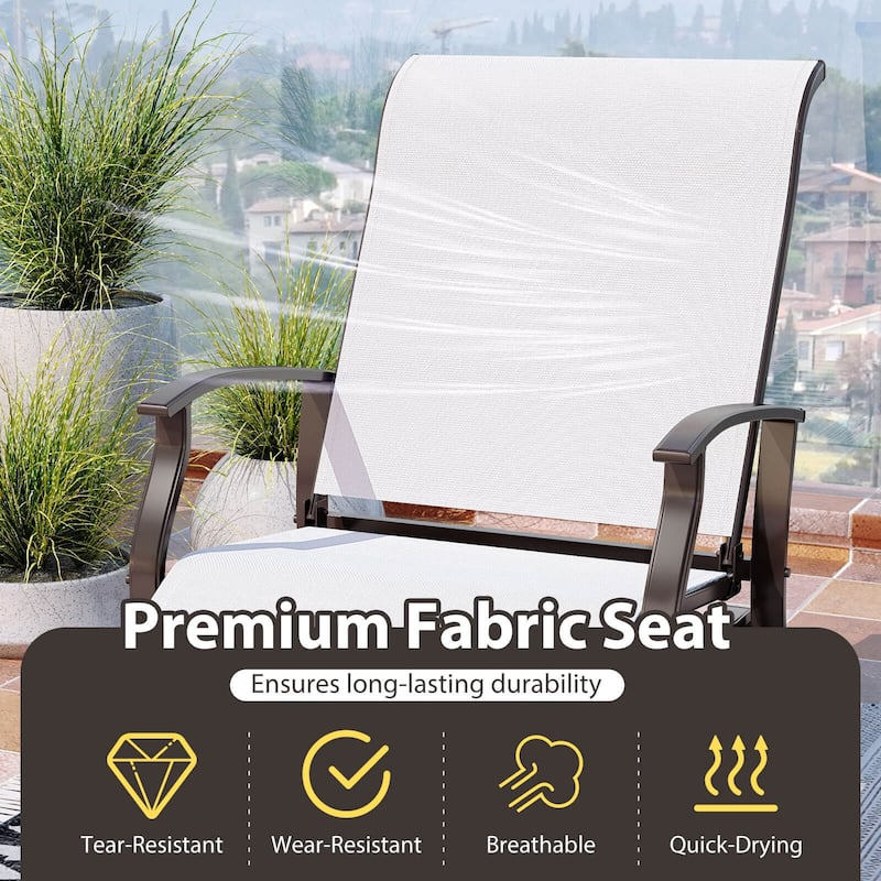 Costway Porch Gliders Set of 2/4 with Reclined High Back Breathable - See Details