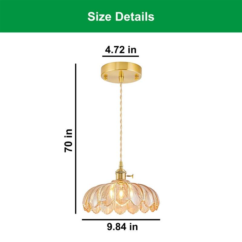 2 Pack light fixtures gold living room glass, metal pendant light