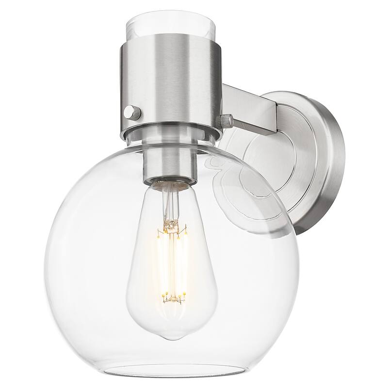 Innovations Lighting 464-1W-G464B-7CL Lawton Sphere 9" Tall Bathroom - Satin Nickel