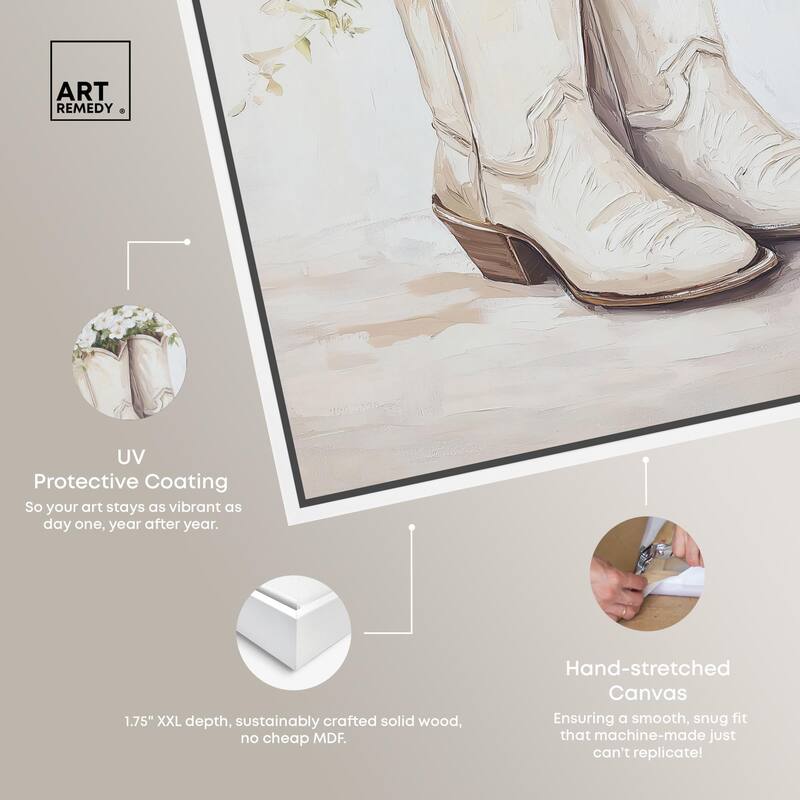 Prairie Bloom Boots Canvas by Art Remedy