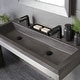 preview thumbnail 32 of 87, Trough 48-inch NativeStone Drop-in Double Bathroom Sink - 48" x 19" x 5"