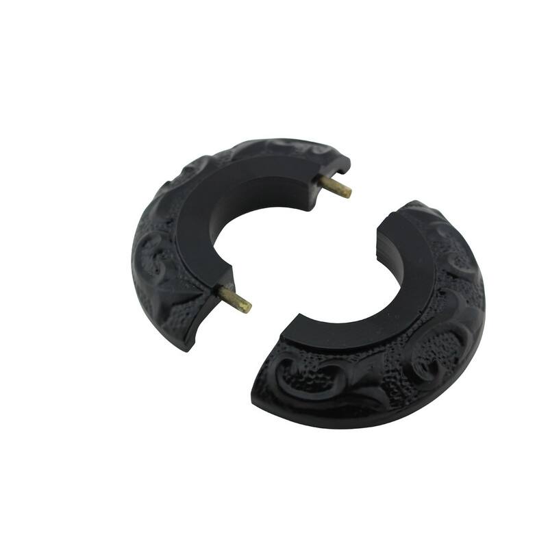 Black Aluminium Radiator Flanges Escutcheon Ring Plate 1.25 ID Rust Resistant Renovators Supply - Aluminum - Black