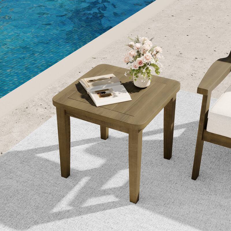 Adirondack Square Teak Patio Side Table All Weather