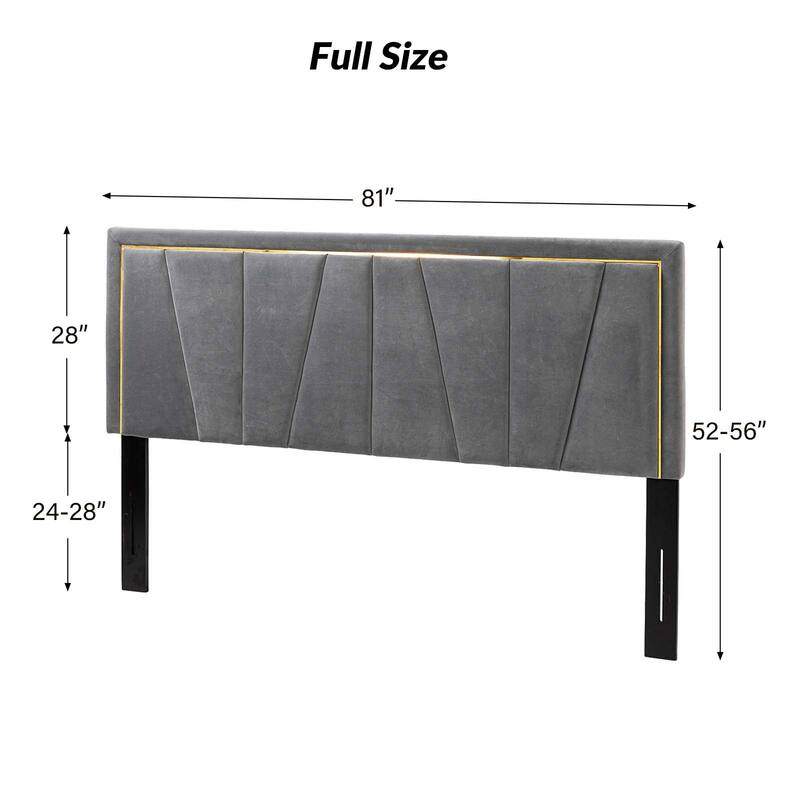 Eberhard Upholstered Tufted Contemporary Adjustable Wall-Mounted Headboard By HULALA HOME