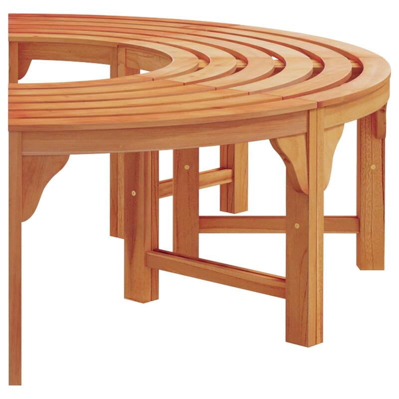 vidaXL Tree Bench Outdoor Patio Wooden Bench for Backyard Porch Park Wood