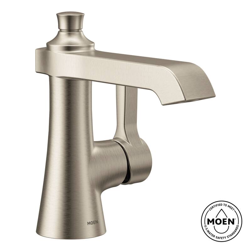 Moen Flara 1.2 GPM Single Hole Bathroom Faucet with Pop-Up Drain