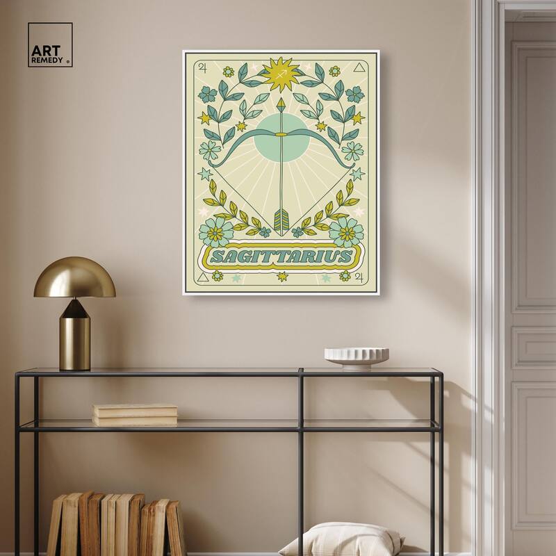 Sagittarius Stars Card Canvas by Art Remedy