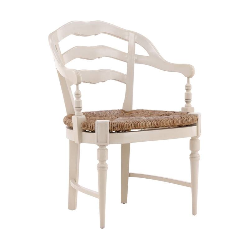 Furniture Classics Mahogany Rush Seat Maverick Arm Chair - Cream