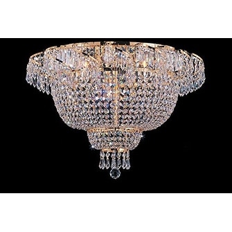 Swarovski Elements Crystal Trimmed Chandelier Flush French Empire Swarovski Elements Crystal Trimmed Chandelier Flush French Empire Chandeliers Lighting